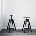 DALFRED Bar stool, black, 63-74 cm