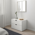 NORDLI Chest of 2 drawers, white, 80x54 cm