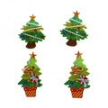 Craft Christmas Self-Adhesive Decoration Set Christmas Tree 4pcs