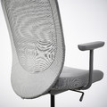 FLINTAN Office chair with armrests, Diseröd grey