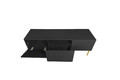 TV Cabinet Nicole 150 cm, matt black/gold legs