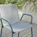 TORPARÖ Chair with armrests, in/outdoor, light grey-blue