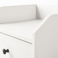 HAUGA Bedside table, white, 40x36 cm