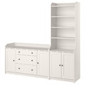 HAUGA Storage combination, white, 210x46x199 cm