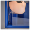 BRÄNNBOLL Wall-mounted display cabinet, bright blue, 50x25x25 cm