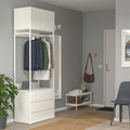 PLATSA Wardrobe with 2 doors+3 drawers, white, Fonnes white, 80x42x221 cm