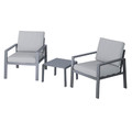 GoodHome Garden Furnituer Set Moorea, grey