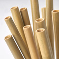 OKUVLIG Drinking straws/cleaning brushes, bamboo, palm