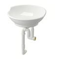 VÄSTERSJÖN Countertop wash-basin w water trap, white, 40x14x9 cm