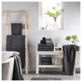 VÅGSJÖN Hand towel, dark grey, 50x100 cm