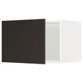 METOD Top cabinet for fridge/freezer, white/Kungsbacka anthracite, 60x40 cm