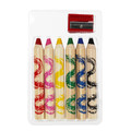 Starpak Jumbo Colour Pencils 6pcs + Sharpener