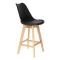 Bar Stool Norden Wood, low, PP, black