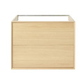 GoodHome Basin Cabinet with Drawers Avela 80 cm, oak effect