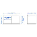 KALLAX / LACK Storage combination with 2 shelves, white, 266x39x147 cm