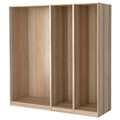 PAX 3 wardrobe frames, white stained oak effect, 200x58x201 cm