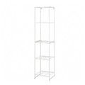 JOSTEIN Shelving unit, in/outdoor/wire white, 41x40x180 cm