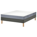 LYNGÖR Divan bed, Vesteröy firm/light blue dark grey, 140x200 cm