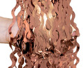 Fringe Deco Curtain Swirls 100x200cm, metallic rose gold