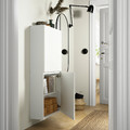 BESTÅ Wall cabinet with 2 doors, white/Laxviken white, 60x22x128 cm