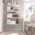 BERGSHULT / FÖRLÄGGARE Wall shelf, white/white, 80x30 cm