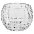 FRÖJDA Tealight holder, clear glass, 6 cm