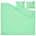 ÄNGSLILJA Duvet cover and 2 pillowcases, light green, 200x200/50x60 cm