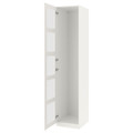 PAX Wardrobe with 1 door, white/Bergsbo frosted glass, 50x38x236 cm