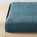 POÄNG Footstool, birch veneer, Hillared dark blue