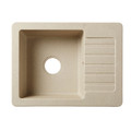 Granite Kitchen Sink Agassiz 1 Bowl with Half Drainer, beige