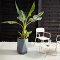 Verve Plant Pot 38cm, geometric, outdoor, light grey