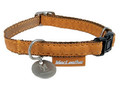 Zolux Adjustable Dog Collar Mac Leather 20mm, yellow