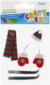 Craft Christmas Self-Adhesive Decoration Set 5pcs