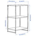 JOSTEIN Shelf unit, indoor/outdoor, metal white, 61x40x90 cm