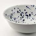 SILVERSIDA Serving bowl, patterned/blue, 28 cm