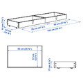 GLADSTAD Upholstered bed storage box, Kabusa light grey, Single/double
