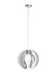 GoodHome Pendant Lamp Bastberg 31cm E27, chrome