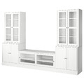 HAVSTA TV storage combination/glass doors, white, 322x47x212 cm