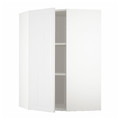 METOD Corner wall cabinet with shelves, white/Stensund white, 68x100 cm