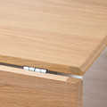 DANDERYD Drop-leaf table, oak veneer/white, 74/134x80 cm