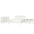 IDANÄS Bedroom furniture, set of 4, white, 160x200 cm