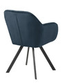 Upholstered Chair Lola, auto return, velvet, navy blue