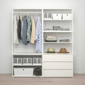 PLATSA Wardrobe with 2 doors+3 drawers, white, Fonnes white, 160x42x181 cm