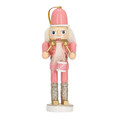 Christmas Tree Decoration Nutcracker 12cm Set of 2pcs, pink