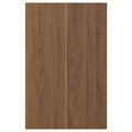 TISTORP 2-p door f corner base cabinet set, brown walnut effect, 25x80 cm