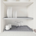 METOD Wall cabinet with dish drainer, white/Lerhyttan black stained, 60x60 cm