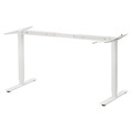 TROTTEN Underframe sit/stand f table top, white, 120/160 cm