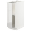 METOD Base cabinet with shelves, white/Ringhult light grey, 30x60 cm