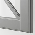 BODBYN Glass door with crossbar, grey, 40x40 cm