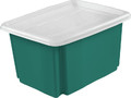 GoodHome Storage Box with Lid Burnham 24 l, green